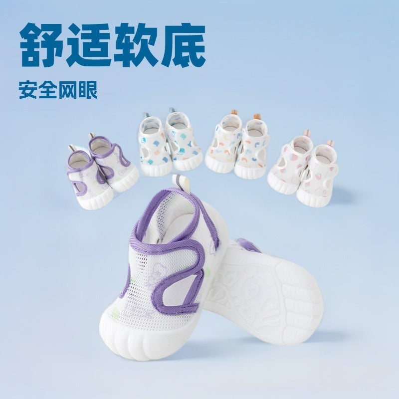 Summer Baby Sandals Breathable Boys and Girls Shoes Floor Non-Slip Baby Non-Heel Shoes Summer Toddler Shoes Mesh