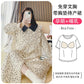 Lunar Clothing Spring and Autumn Air Cotton Thick Postpartum Breastfeeding dress Doll Collar Pregnant Women Pajamas for Outer Wear
