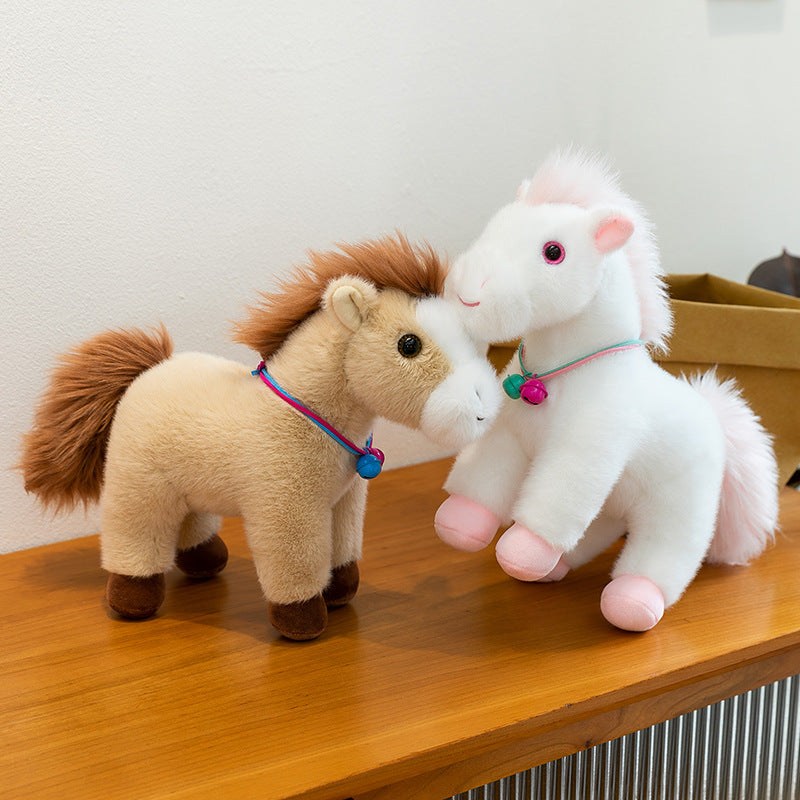 Cute and Adorable Plush Toy Pony Doll, Realistic Standing Pony Stuffed Toy, Little Pony Plushie