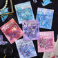 Pet Sticker Pack Crystal Story Series Crystal Ore Silver Hot Stamping Die-Cut Journal Decoration Stickers Cross-Border