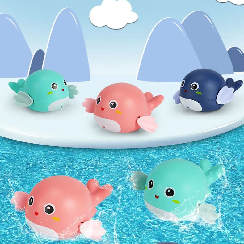 Cross Border Baby Bath Toy Children's Bath Winding Chain Baby Bathroom Swimming Water Dolphin Turtle Whale