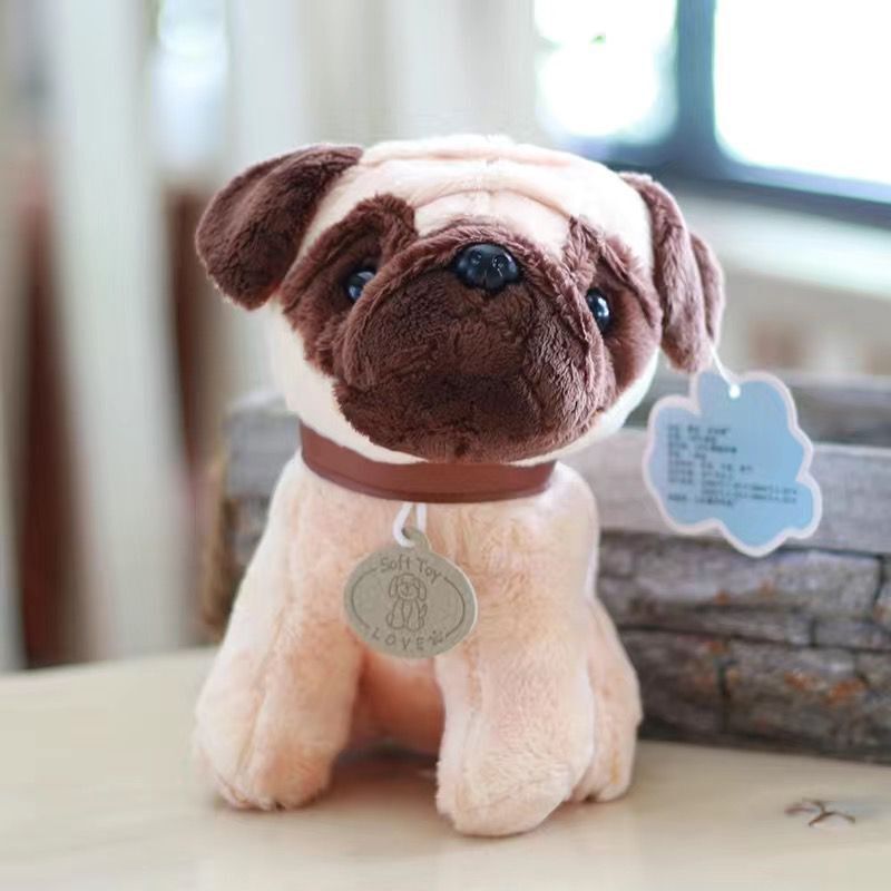 Factory wholesale simulation of eight dogs plush toys husky schnaub puppet children's birthday gift