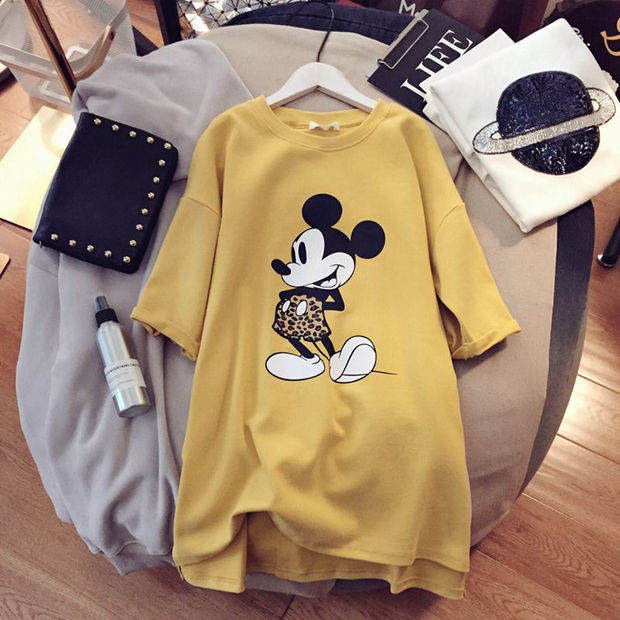 2023 Pregnant Women's Summer Cotton Short-sleeved T-shirt Loose Casual plus size Fashion Summer Pregnant Women's Long Top