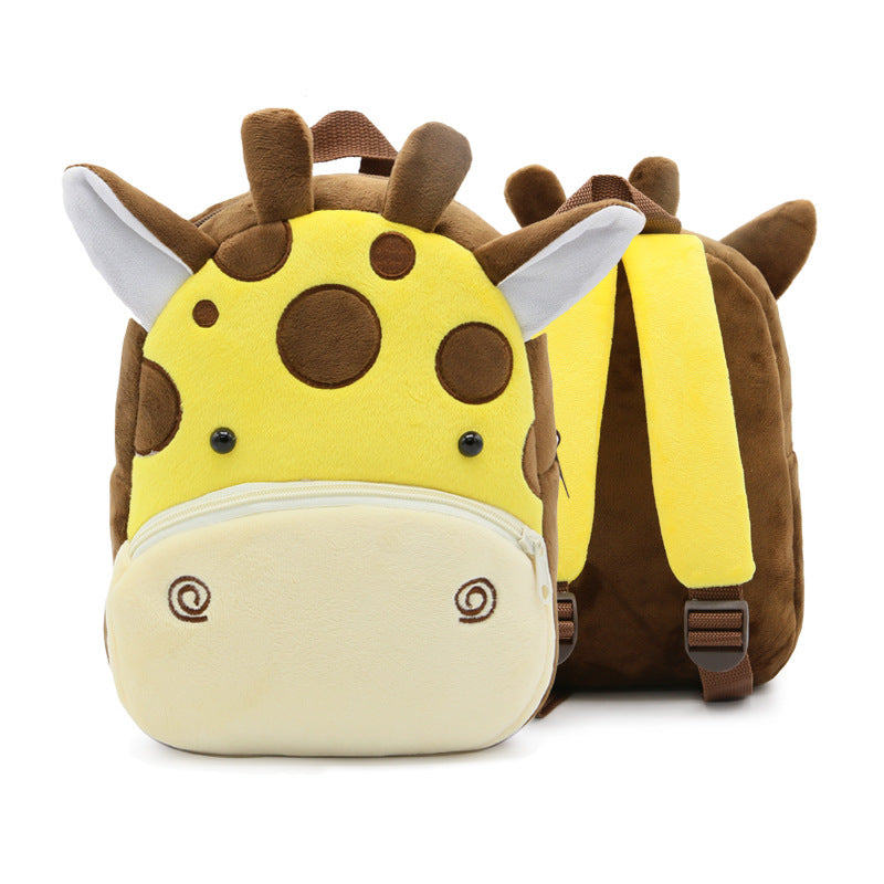 Cute Cartoon Animal Children's Backpack Stall Supply Backpack Kindergarten Plush Backpack Children's Bag Orderable Printing