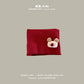 Qiunan Kidsren's Scarf Red New Year's Christmas Festive Warm Knitted Scarf Winter Windproof Neck Cover for Boys and Girls