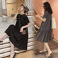 Maternity Wear Summer Dress Summer Loose Short-Sleeved Skirt Asymmetrical Mid-Length Trendy Mom Maternity Dress Summer Skirt