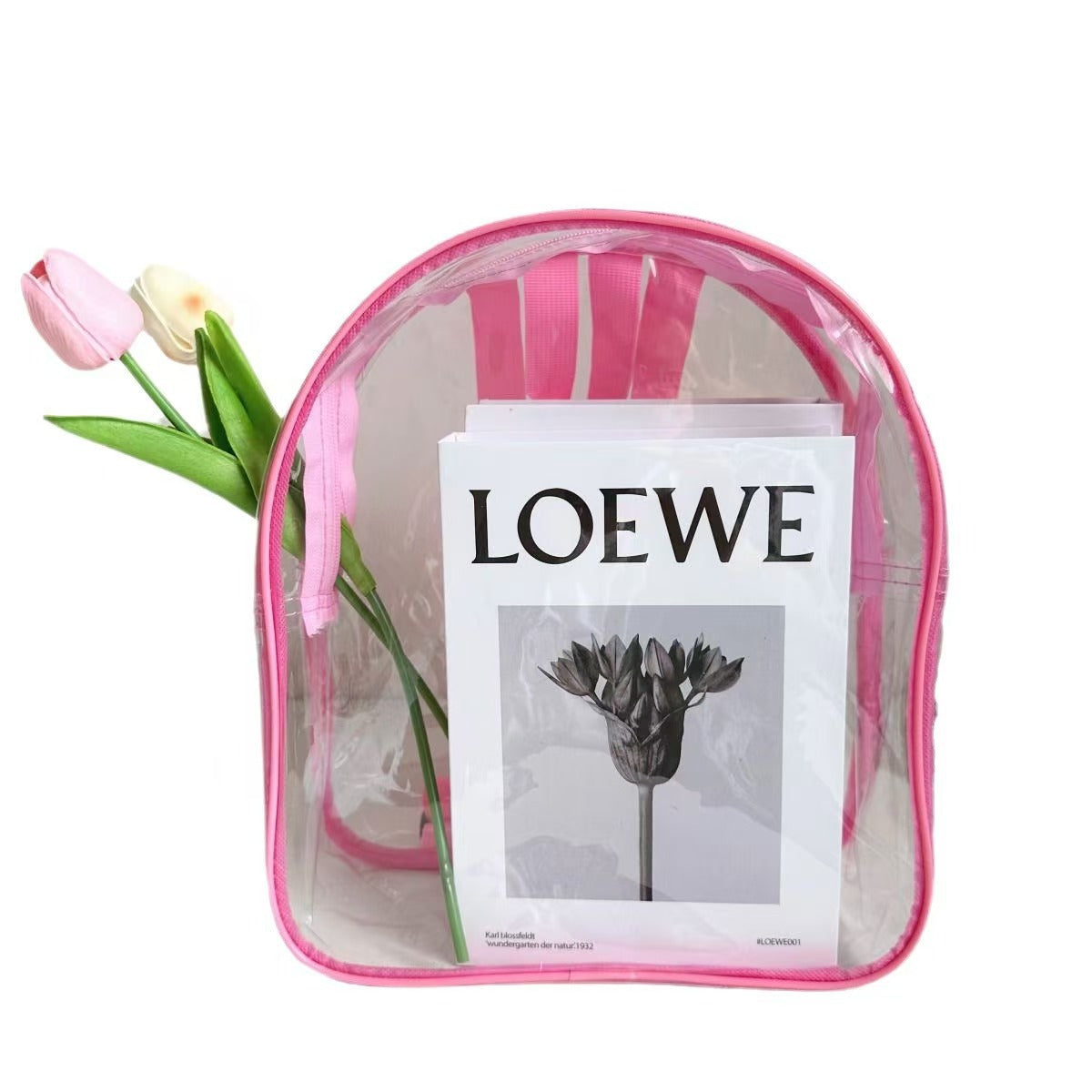 Pvc Transparent Waterproof Portable Backpack Children's Day Fashion Unisex Waterproof Primary School Bag