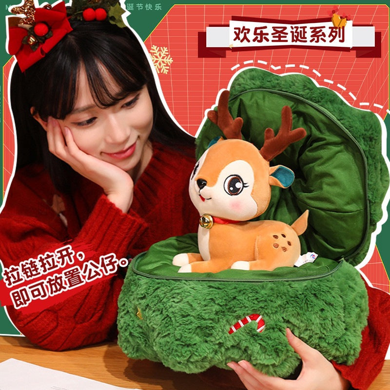 Cross-Border New Santa Claus Doll Simulation Christmas Tree Pillow Sofa Christmas Ornaments Happy Christmas Series