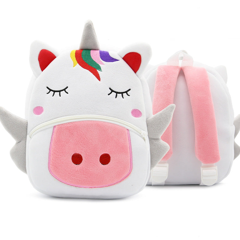 Cute Cartoon Animal Children's Backpack Stall Supply Backpack Kindergarten Plush Backpack Children's Bag Orderable Printing