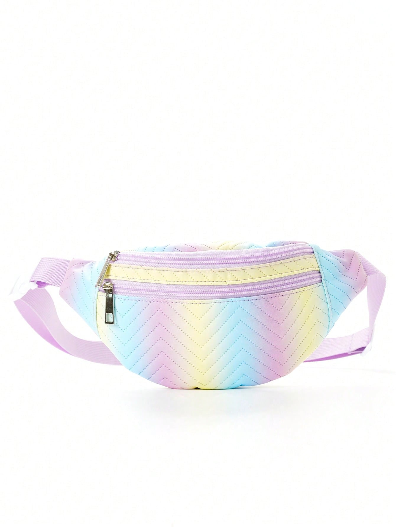 Chest Bag Children's Printed Multicolor New Fashionable Trendy Rhombic Single Shoulder Crossbody Bag Distinctive V-shaped Embroidery Thread Large Capacity