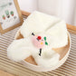 Children's Christmas Autumn and Winter Scarf Plush Warm Cute Cartoon Red New Year Festival Imitation Rabbit Fur Parent-Child Scarf