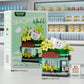 Compatible with Lego City Architecture Street View Hamburg Coffee Flower Shop Small Shop Building Blocks Children's Educational Toys Gifts