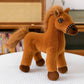 Cute Simulation Little White Horse Doll Plush Toy Pony Brown Horse Doll Horse Year Mascot Activity Gift