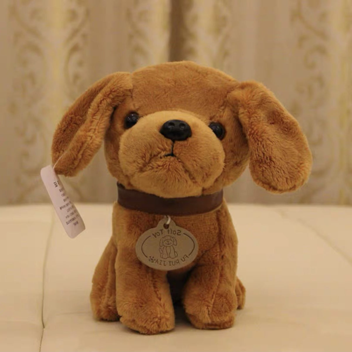 Factory wholesale simulation of eight dogs plush toys husky schnaub puppet children's birthday gift