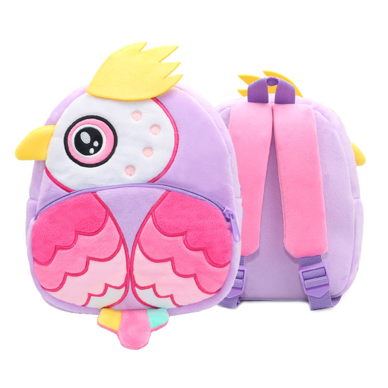 Cute Cartoon Animal Children's Backpack Stall Supply Backpack Kindergarten Plush Backpack Children's Bag Orderable Printing
