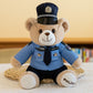 Police Bear Doll Traffic Police Bear Doll Uniform Fire Suit Teddy Bear Plush Toy Internet Red Bear Doll