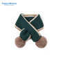 Babamama children's scarf winter thick warm jacquard love boy's scarf baby girl's thickened scarf scarf