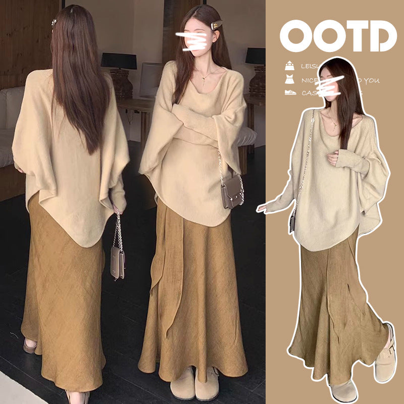 Maternity 2025 Spring New Korean Style Fashion Lace-up Fish Tail Belly-supporting Long Dress for Pregnant Women
