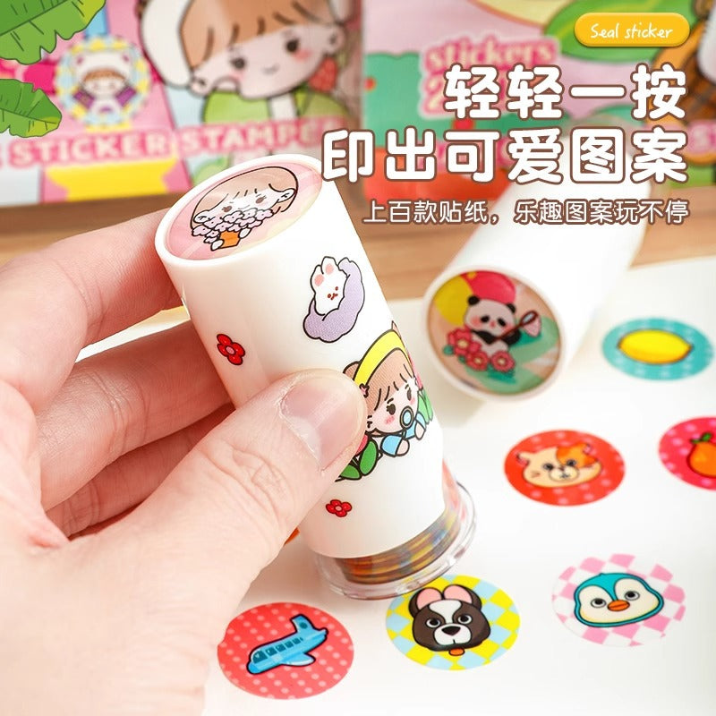 Magic Seal Sticker Award Cartoon Sticker Book DIY Hand Account Girl Boy Award Stamp This Baby Seal