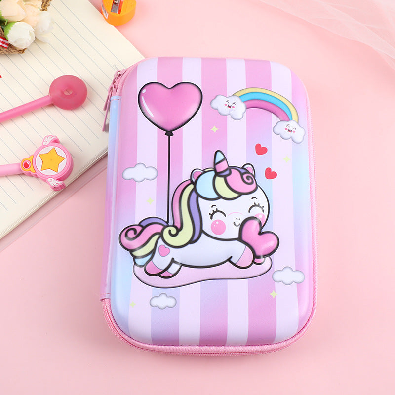 3D New Cute Eva Stationery Box Children's Multifunctional Large Capacity Pencil Bag Student Portable Square Pencil Box