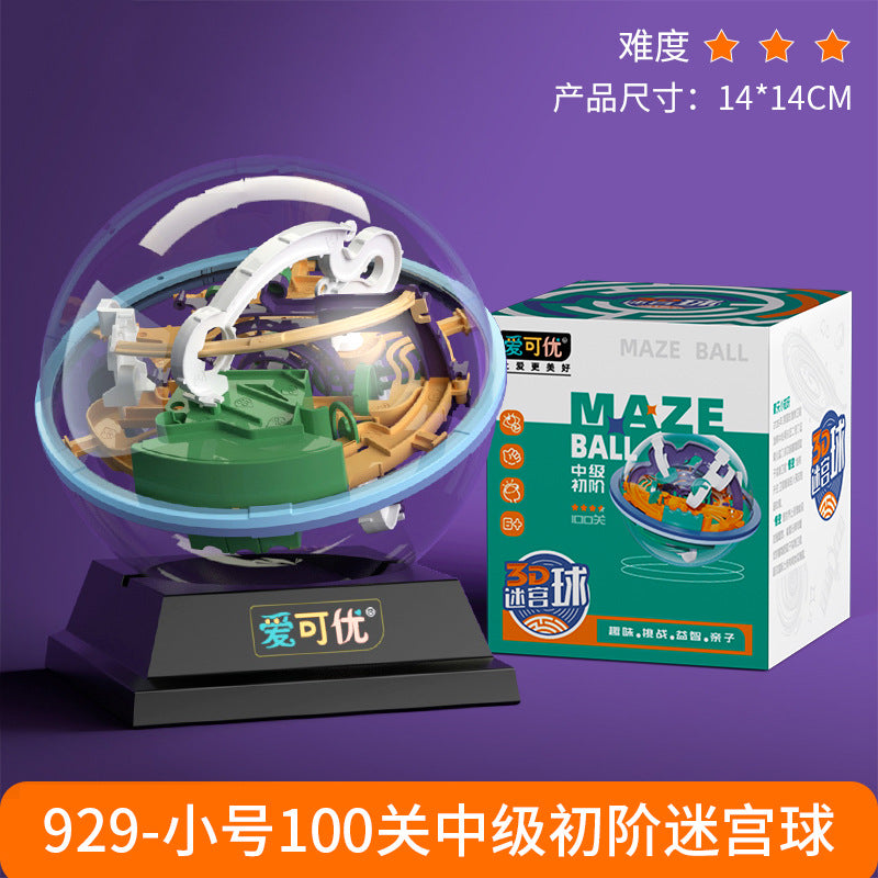 Cross-Border 3D Stereo Rubik's Cube Maze Walking Ball Toy Kidsren's Educational Play to Develop Concentration Balance Ball Maze Ball