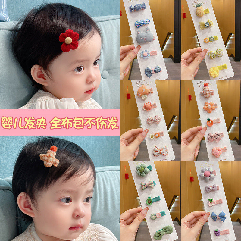 Cute baby lanugo hair small hairpin baby girl does not hurt hair hair clip baby hair small hair clip children's headdress