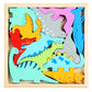 Cross-Border Children's Wooden Three-Dimensional Hexagonal Puzzle Animal Transportation Puzzle Building Blocks Early Education Educational Toys