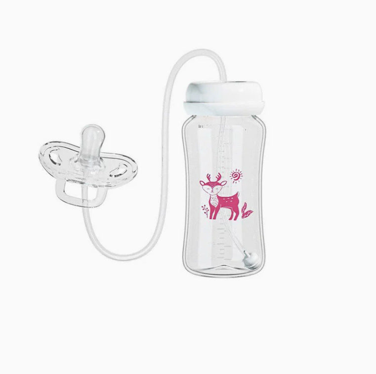 Amazon's Popular Creative Baby Bottle Hands-Free Feeding Device Wide-Mouth Pp Baby Bottle 300ml