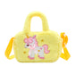 Back-To-School Unicorn Backpack, Children's Straw Bag, Plush Crossbody Bag, Toddler Handbag, Cute Crossbody Bag