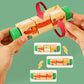 Cecpc Kidsren's Early Education Rotating Building Block Puzzle Baby Animal and Fruit Cognition Wooden Educational Toys for 1-2-3 Years Old