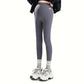 Real shot thin high pregnancy waist stripe winter milk velvet thread pregnant women leggings outside wear belly pants