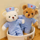 Nurse Uniform Doctor College Student Teddy Bear Doll Plush Toy Graduation Gift Logo