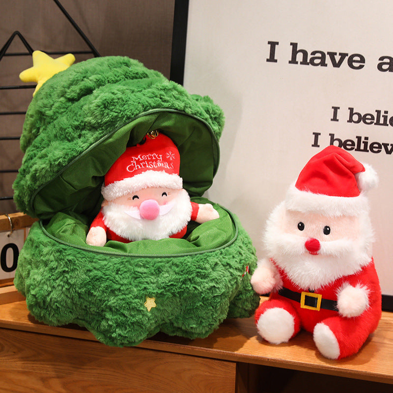 New Christmas Gift Santa Christmas Tree Elk Rag Doll Plush Doll Company Decoration Cross-border Batch