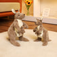 Cute Australian kangaroo plush toy mother and child kangaroo doll simulation animal doll parent-child doll birthday gift