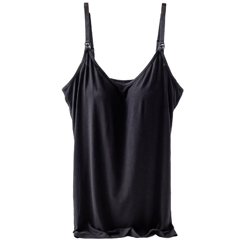 2025 New Style Breastfeeding Cotton Camisole for Pregnant Women with Chest Pad for Pregnant Women in Summer