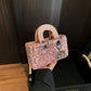 Mini Daffy Bag Girl's Princess Bag 25 Fashionable Ins Style Internet Celebrity High-end Sequins Fashion Lipstick Matching Bag