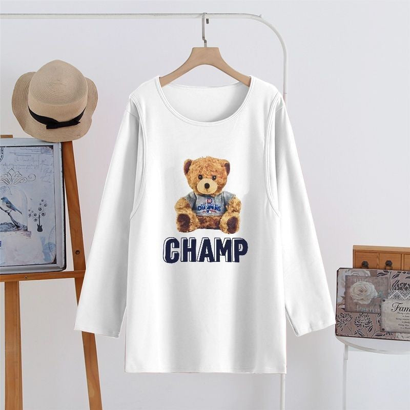 Pregnant Women's Postpartum Breastfeeding Jacket Outer Wear Moon Clothes Long Sleeve Thin T-Shirt Hot Mom's Spring and Autumn Clothes for Breastfeeding Period