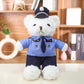 Police Bear Doll Traffic Police Bear Doll Uniform Fire Suit Teddy Bear Plush Toy Internet Red Bear Doll
