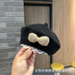 Spring and Autumn Korean Style Baby Boy and Girl Candy Color All-match Knitted Beret Children's Western Style Casual Wool Hat Paintler Hat