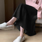 in stock Pregnant Women's Knitted Pleated Skirt Autumn and Winter New plus size Non-abdominal Slimming Mid-length A- line Umbrella Skirt