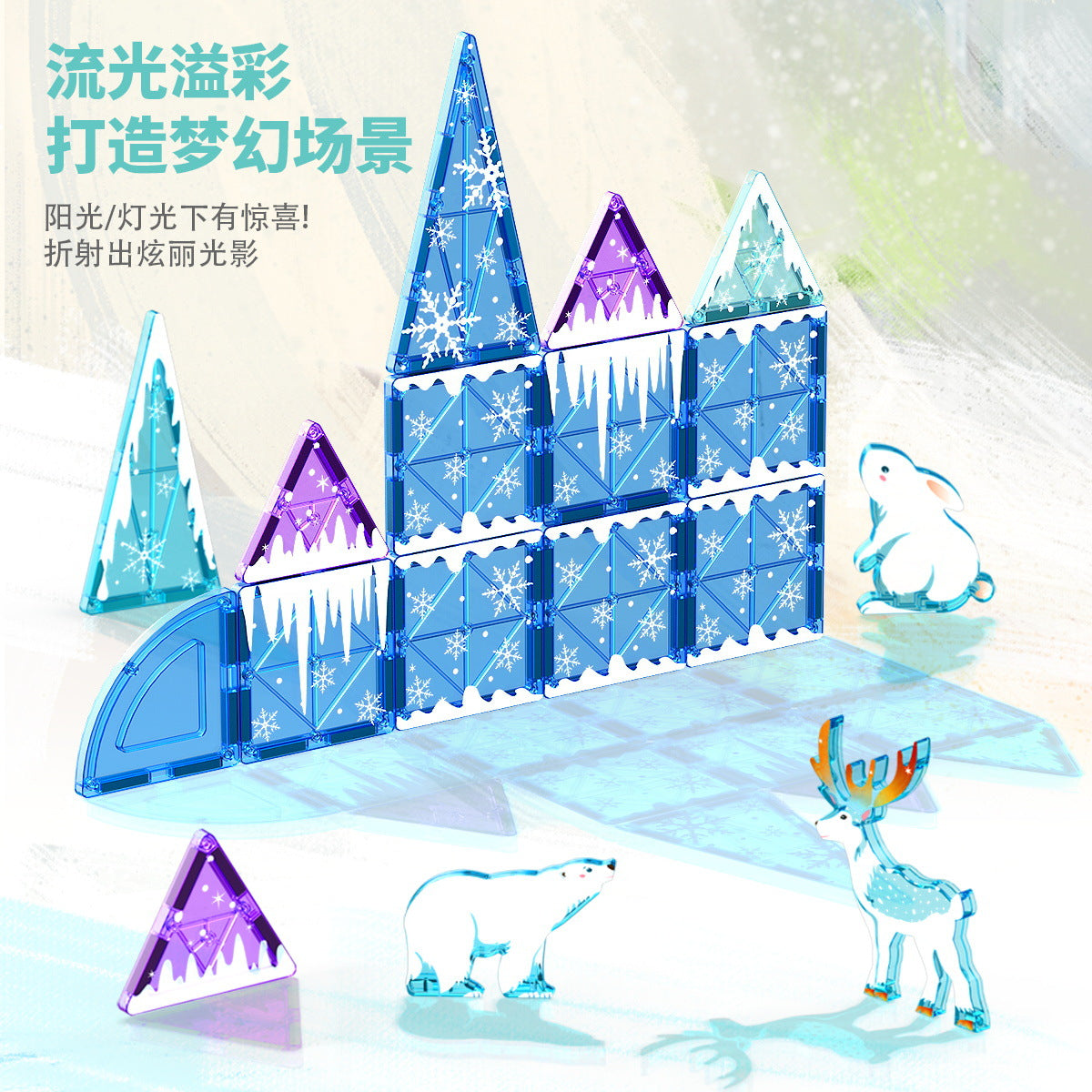 Girls Color Window Magnetic Sheet Kidsren's Zoo Engineering Vehicle City Crane Scene Strong Magnetic Refill Kidsren's Puzzle