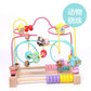 Children's Wooden Multi-Functional Threading Large Bead Color Recognition Early Education Building Blocks Matching Parent-Child Interactive Educational Toys