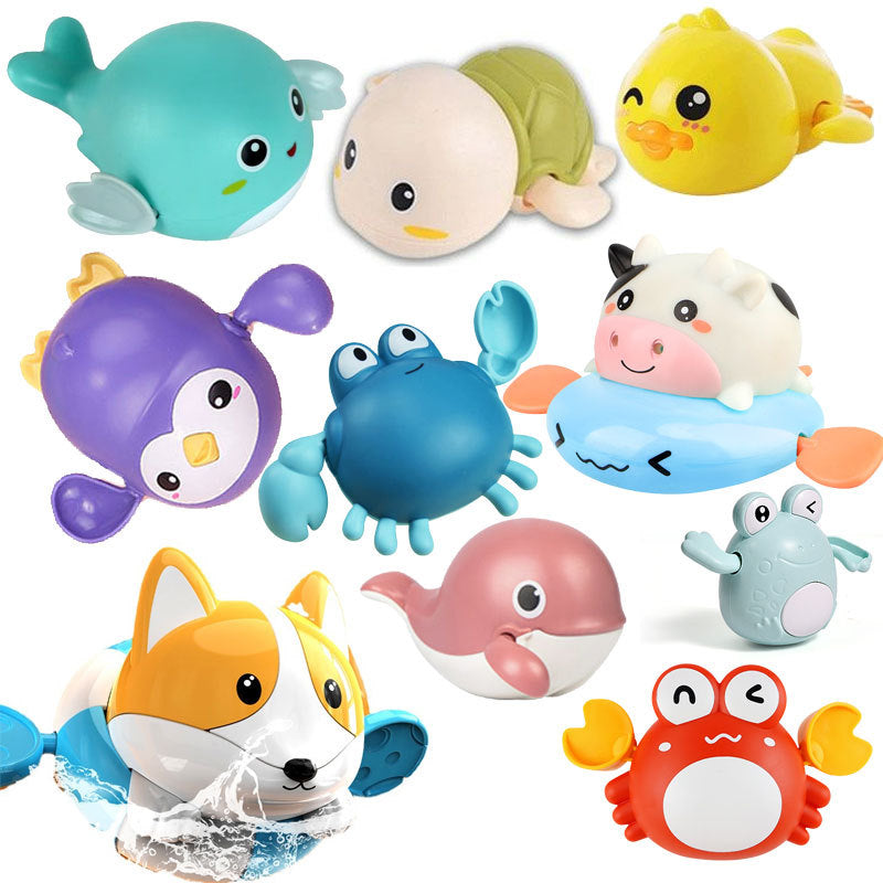 Cross Border Baby Bath Toy Children's Bath Winding Chain Baby Bathroom Swimming Water Dolphin Turtle Whale