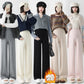 Lamb Fleece Pregnant Women's Pants Autumn and Winter fleece-lined Outer Wear Loose Dipping Wide-leg Pants New Non-abdominal Glutinous Rice Pants