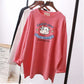 Pregnant Women's Autumn Cotton Top Mid-length Long-sleeved Loose Korean Fashion Trendy Mom's Pregnancy T-shirt Winter Base Shirt