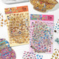 Infeel.Mepet White Card Scenery Stickers, Vintage Item Restorer, Miniature Stereo Chinese-Style Fun Stickers