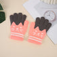 Winter Kidsren's Gloves Are Warm and Velvet to Prevent Cold. Primary School Students Write Boys and Girls Baby Sets Jacquard Gloves Kittens