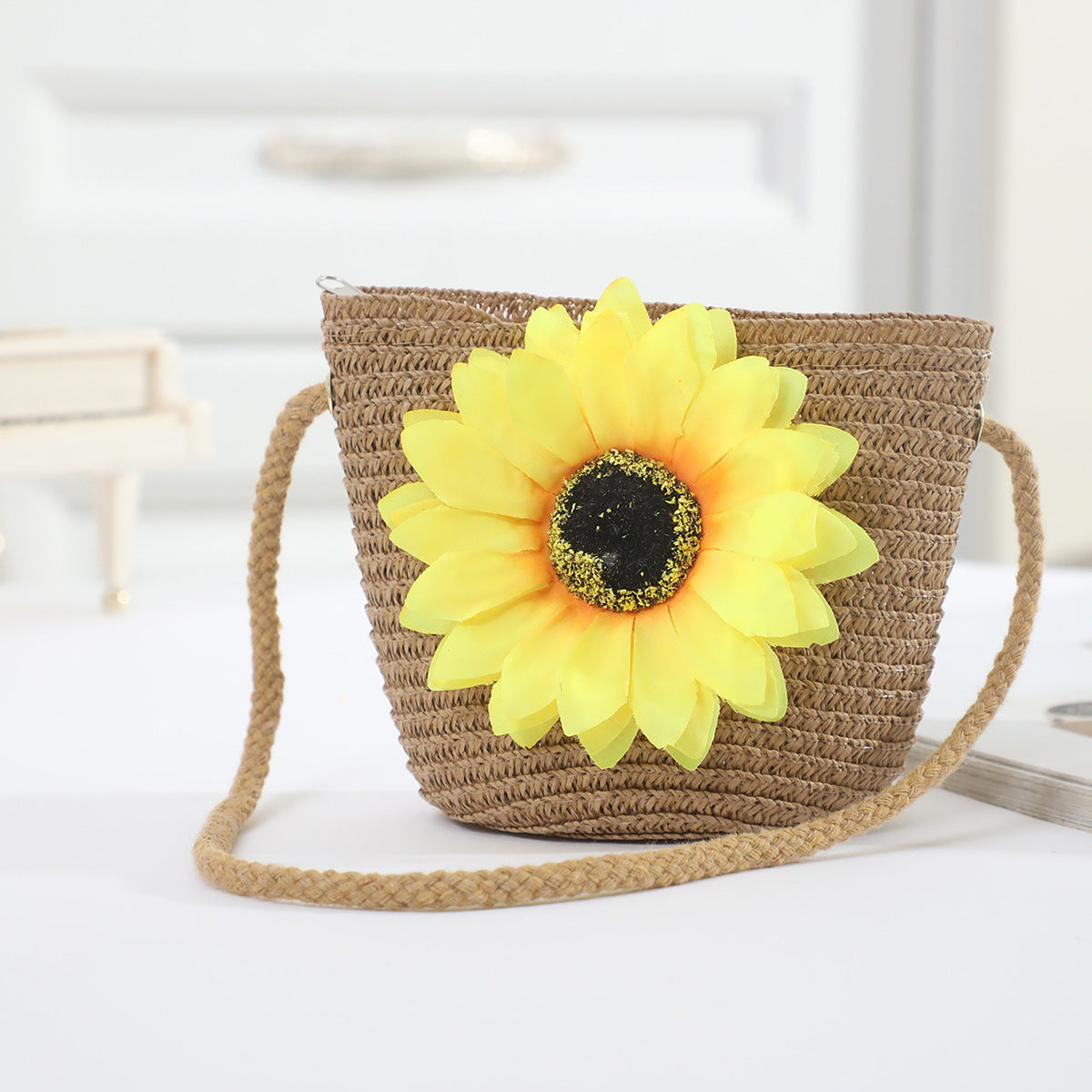 Cross-border New Children's Bag Spring and Summer New Children's Crossbody Bag Handmade Straw Satchel Travel Mini Coin Purse