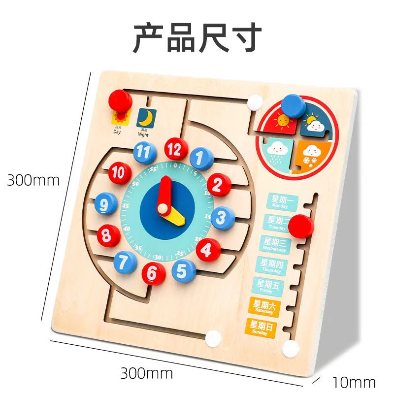 Specialized Clock Teaching Aids for Elementary School: Clock Models for First and Second Graders, Alarm Clock Face, Children's Learning Time Toys