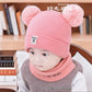 Factory direct supply knitted cap net red explosion children's cap fur ball cap baby ear warm cap wholesale custom hat